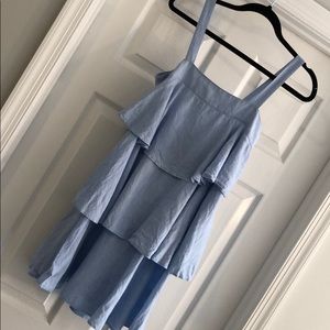 BP Nordstrom ruffle tier linen/Rayon dress